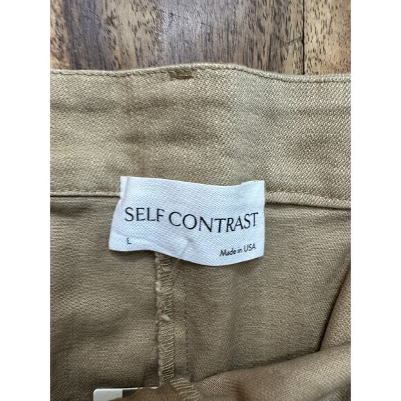 Self Contrast Anthropologie Skirt Slim Trouser Skirt Tan Size Large - Picture 8 of 10